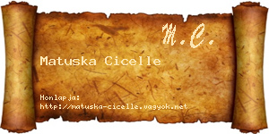 Matuska Cicelle névjegykártya